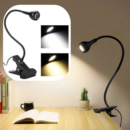 LED Table Lamp  With  360° Holder Clip Flexible Angle Adjustable 5V USB Powered