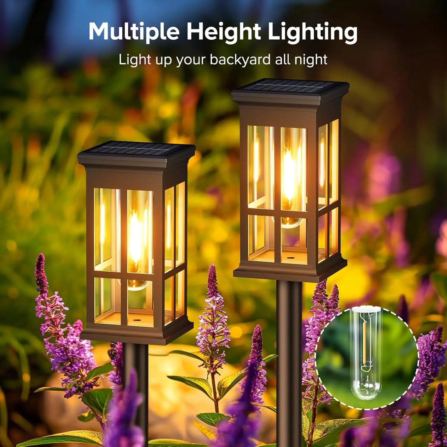2/6/8 Pack Solar Pathway Lights - Super Bright