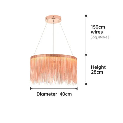 Led Ceiling Chandelier Gold Chains with Remote