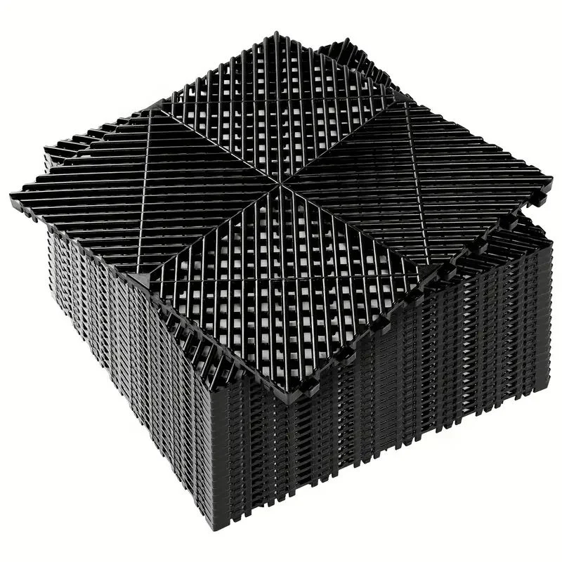 20 Pack Interlocking Drainage Tiles, 15.7 * 15.7 inch Rubber