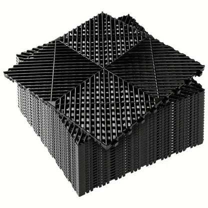 20 Pack Interlocking Drainage Tiles, 15.7 * 15.7 inch Rubber