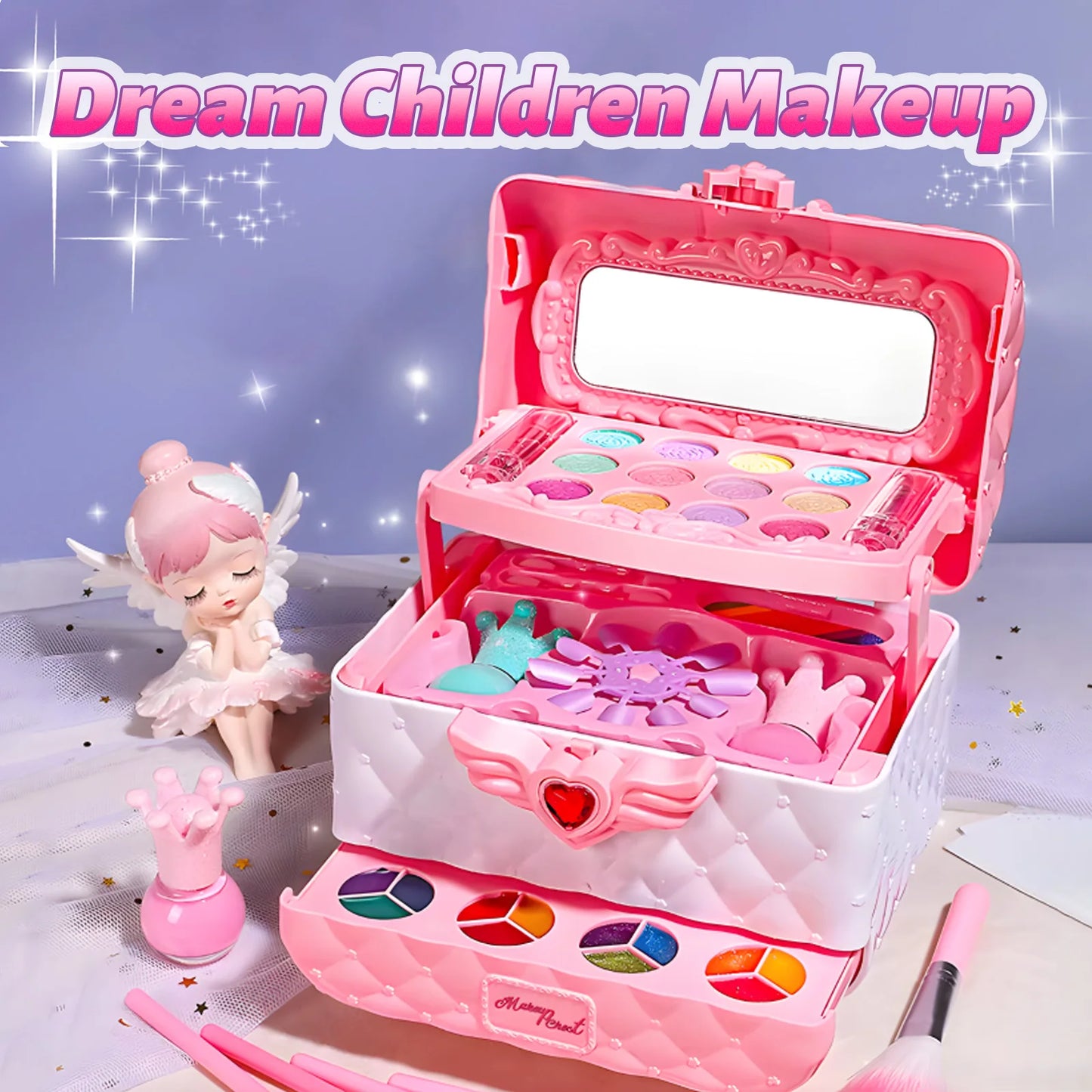 Kids Multi-Layer Foldable Makeup Set