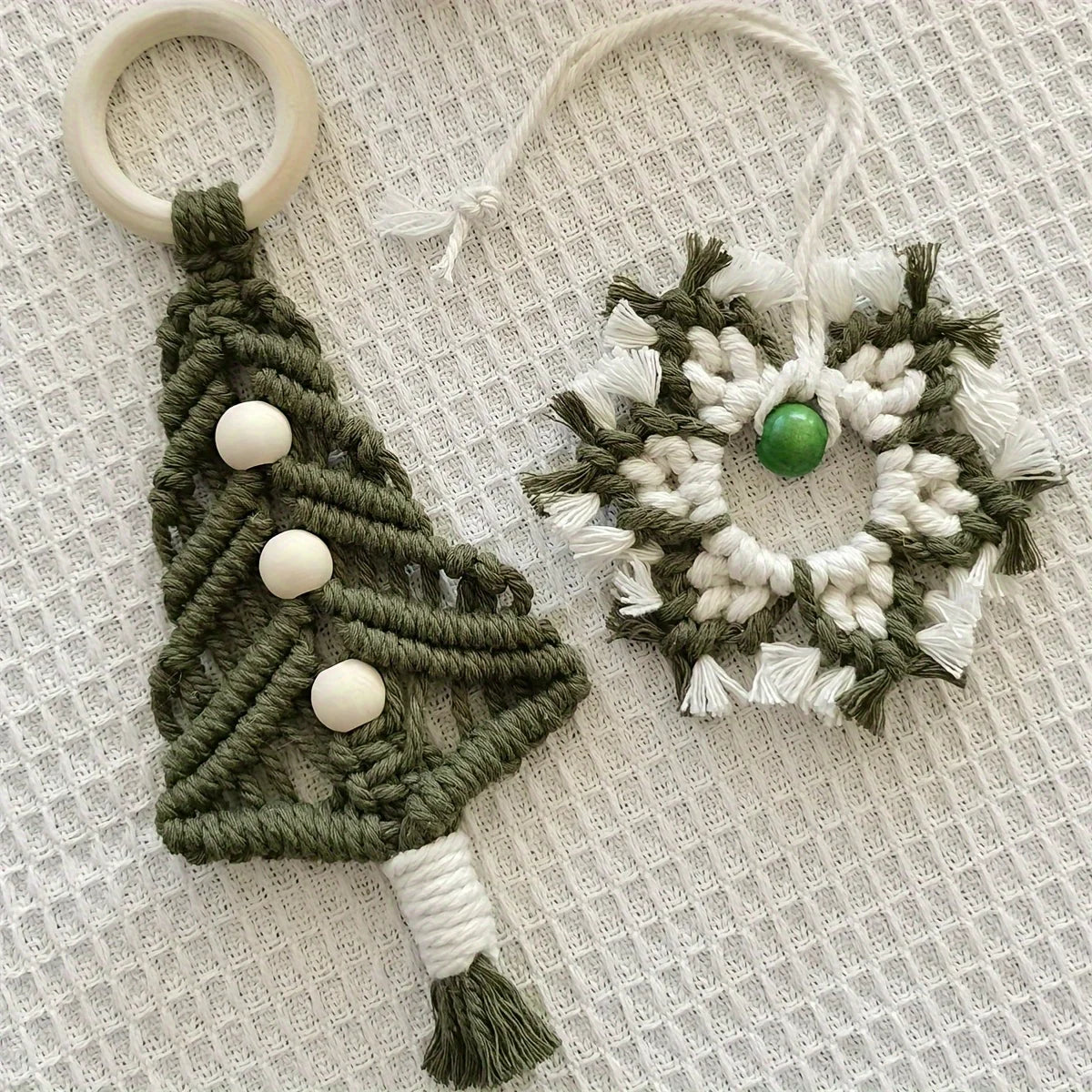 Handwoven Ornament - Unique Snowflake Decoration