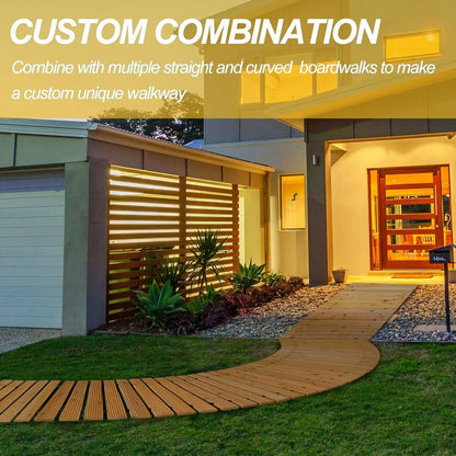 12FT Roll Out Wooden Pathway Weather-Resistant 17" W