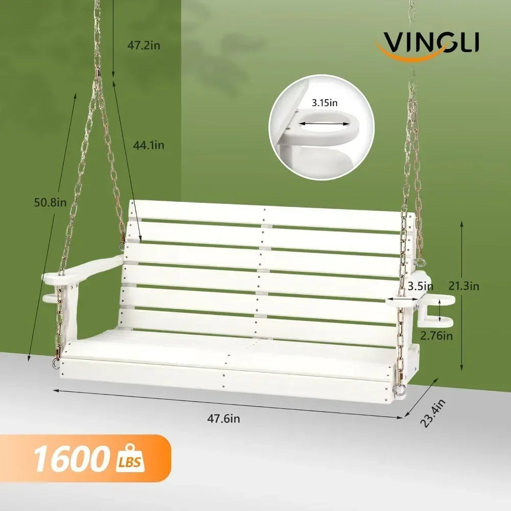 1600 LBS Capacity Outdoor Swing and Adjustable Hanging Chains