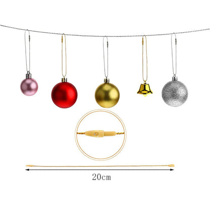 100Pcs Christmas Ornaments Hanger String Ornament Hook Ropes