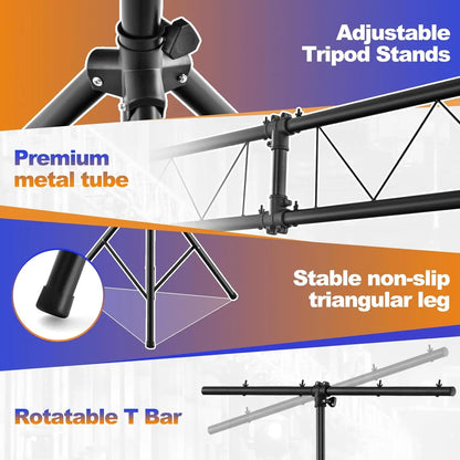 DJ Light Stand, 14 FT Heavy Duty Metal Lighting Truss System