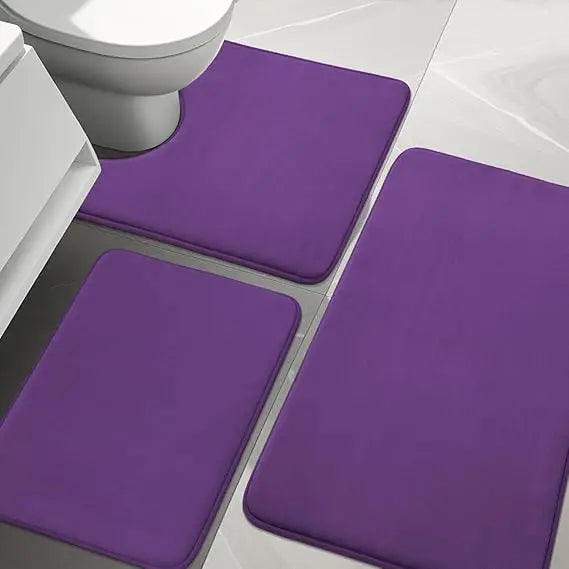 bathroom rug sets 3 piece, memory foam bath mat