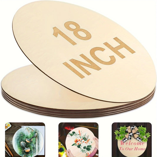 5 Pack Round Wood Circles for Crafts 18 Inch/45cm