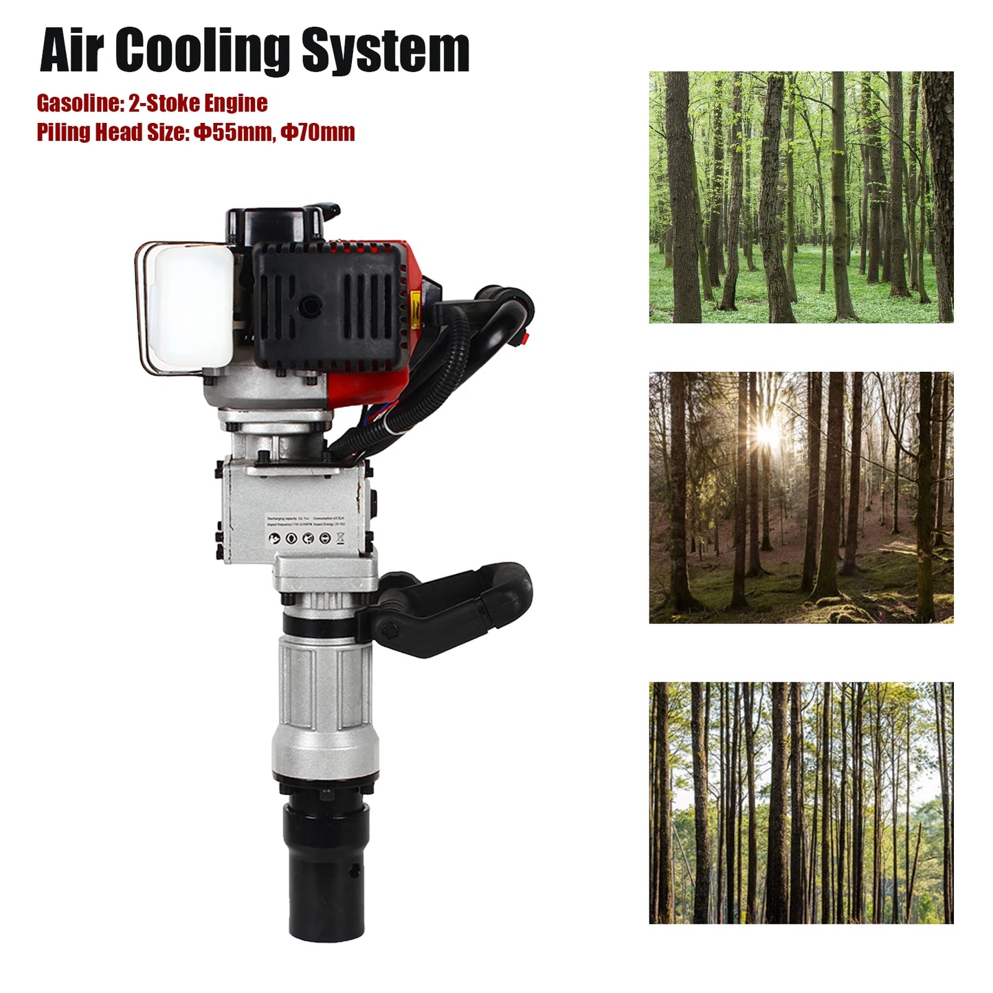 900W Gas Powered Fence Post Driver – Two-Stroke Engine