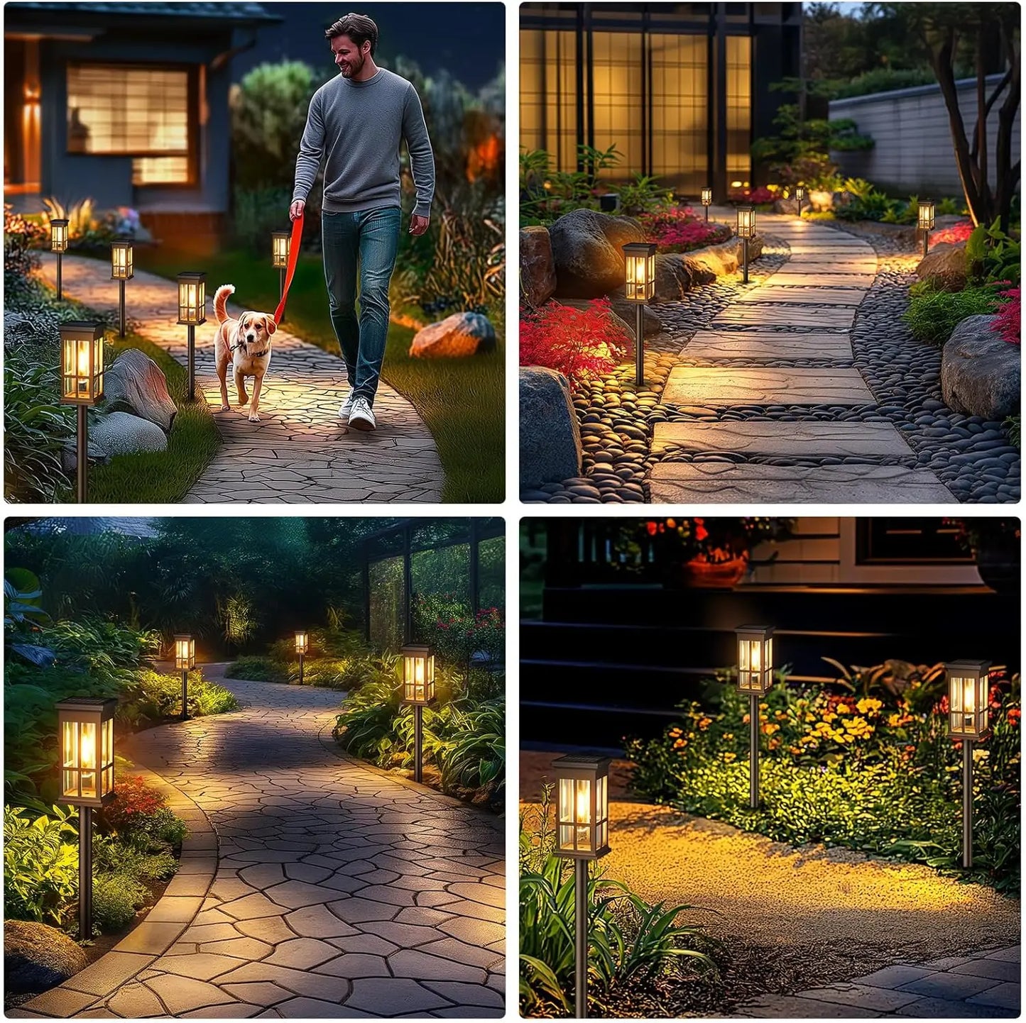 2/6/8 Pack Solar Pathway Lights - Super Bright