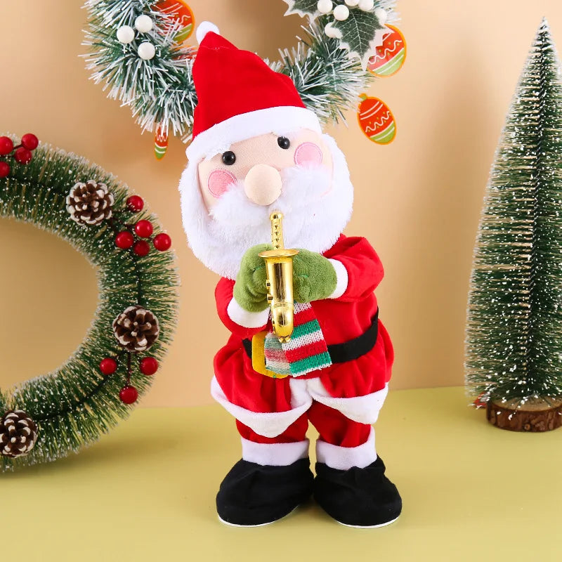 Electric Dancing Christmas Tree Plush Toy Glowing Halloween Christmas Decoration Swinging Singing Festive Home Decorations