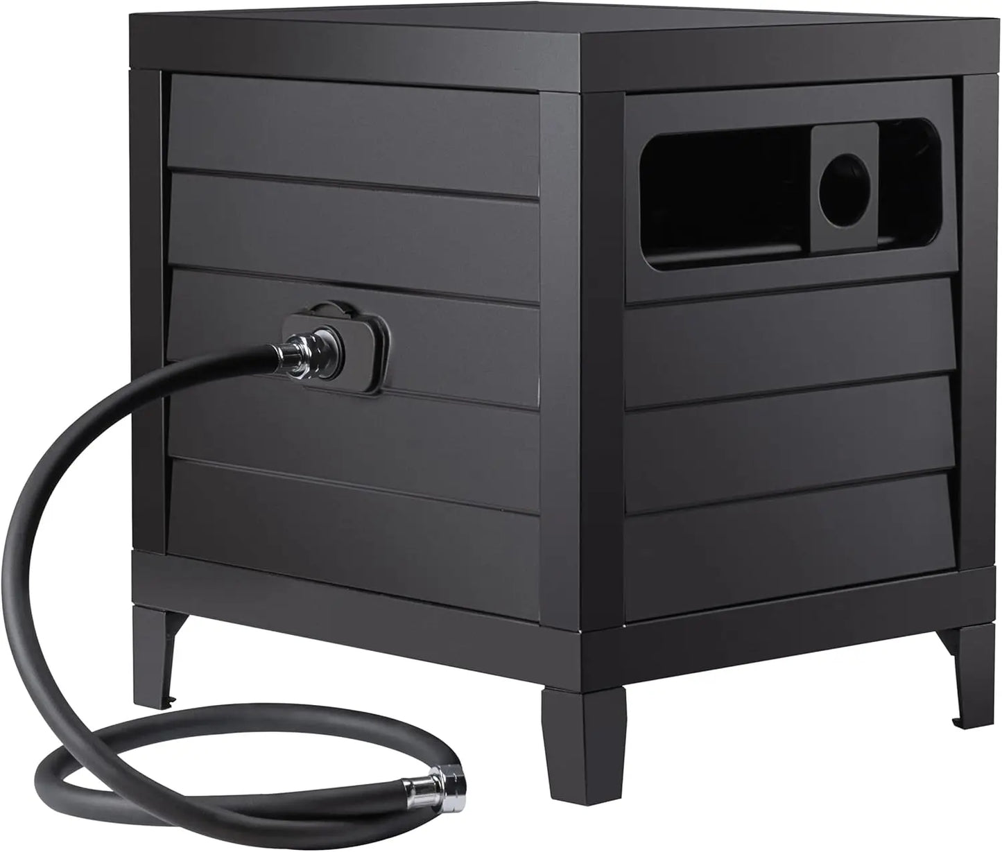 Metal Garden Hose Reel Deck box Cabinet, 150ft 5/8" Garden Hose Capacity.