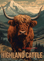 Scottish Highland Cow & Calf Canvas Art Print