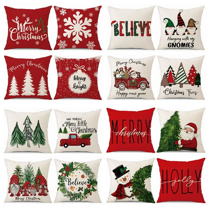 45cm Merry Christmas Cushion Cover Pillowcase