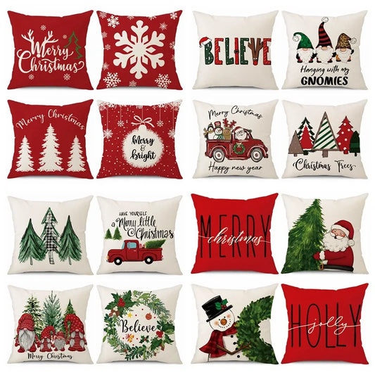 45cm Merry Christmas Cushion Cover Pillowcase