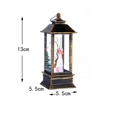 Retro Square Lamp Santa Claus Night Light Christmas