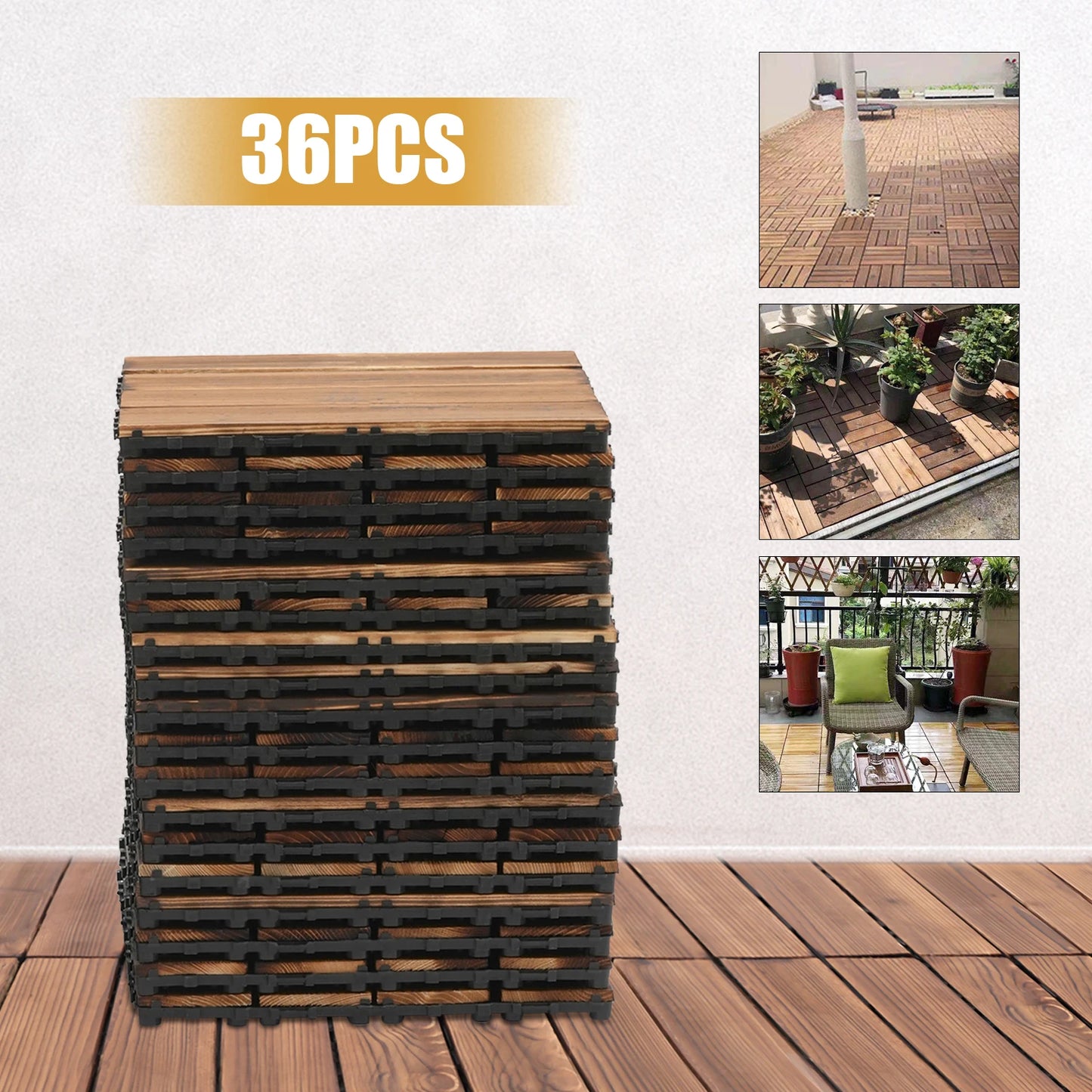 36ft²/ 3.24㎡ Outdoor Hardwood Flooring Tiles