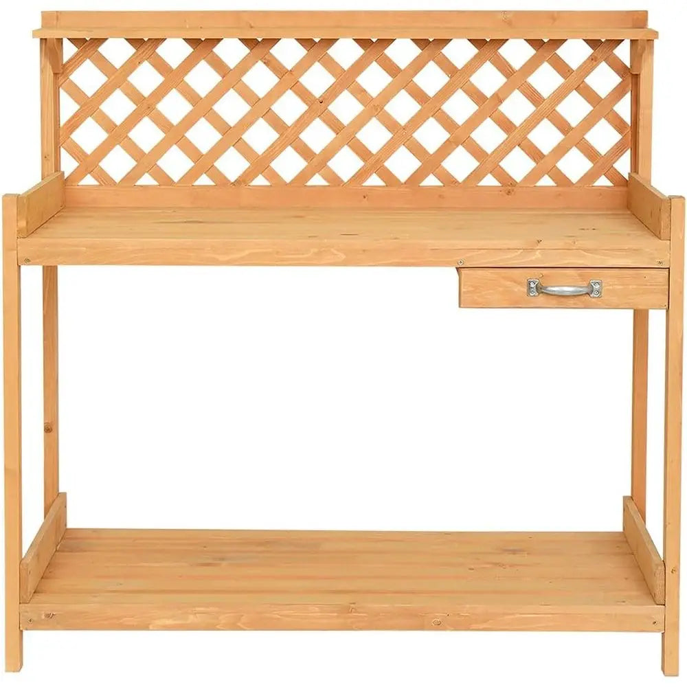 Outdoor Garden Workbench with Potting Table and Pottery Benches