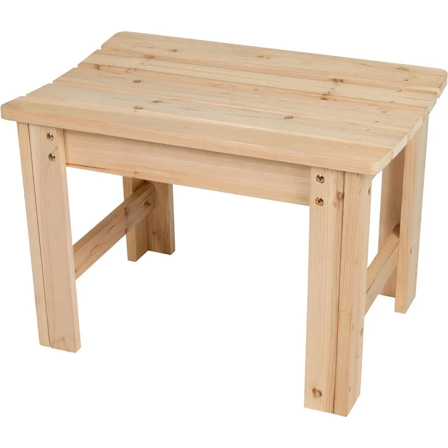 Outdoor Wood Backless Patio Garden Bench 2 Ft Natural