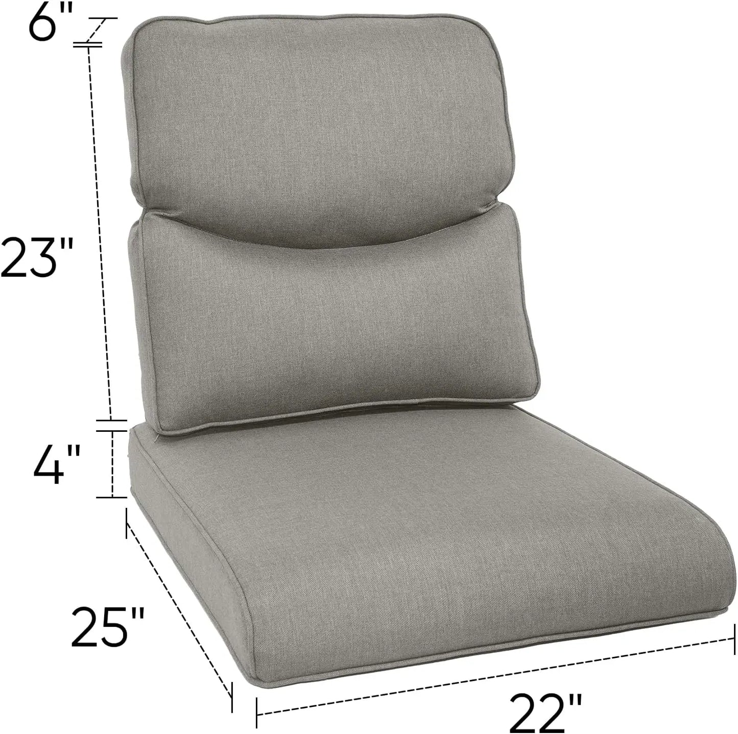22x25/22x24 Outdoor Cushions for Patio Couch Chairs Set of 3