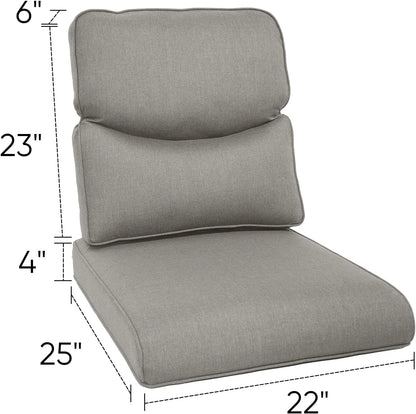 22x25/22x24 Outdoor Cushions for Patio Couch Chairs Set of 3
