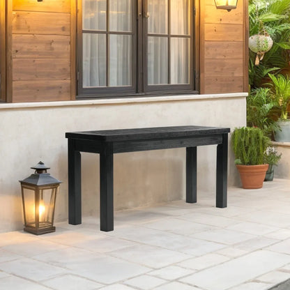 40in Outdoor Wooden Porch Bench Garden Furniture for Backyard Park Seat