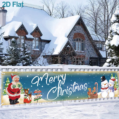 Christmas Outdoor Banner Merry Christmas Decorations