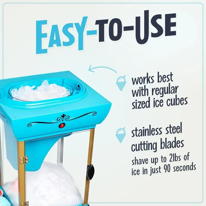 Snow Cone Shaved Ice Machine Makes 48 Icy Treats