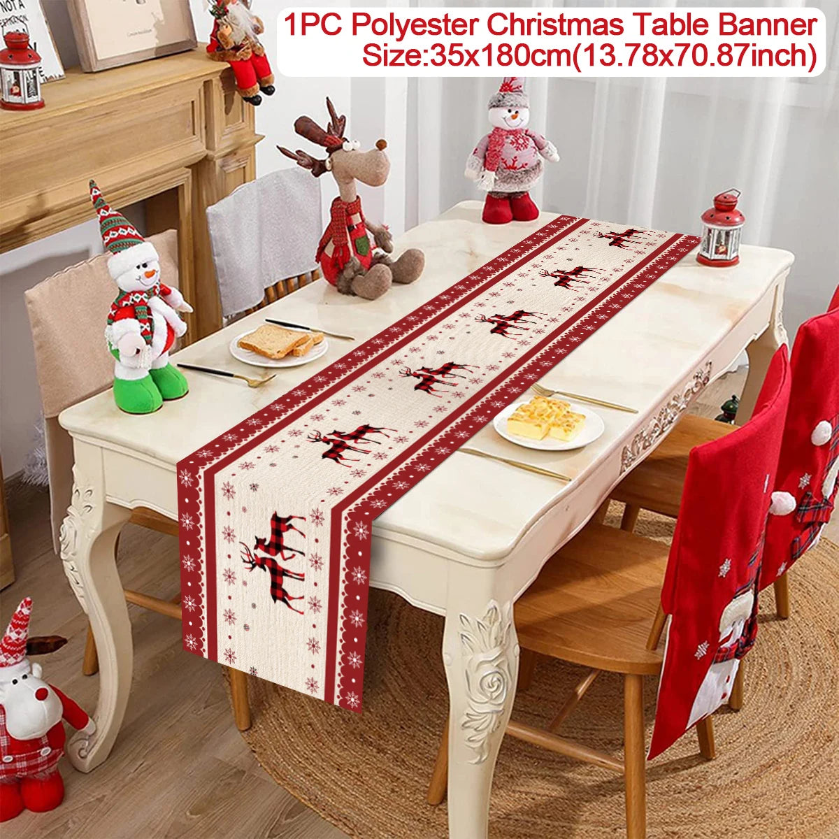 Christmas Table Runner Merry Christmas Decoration