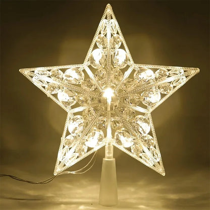 15cm Christmas Glowing Tree Topper Five-pointed Star