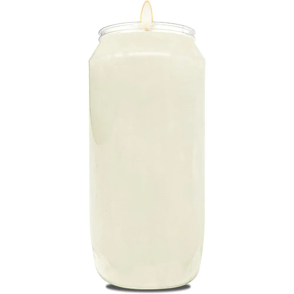 7-Day White Prayer Candles, 20-Pack - 6-Inch Tall Pillars