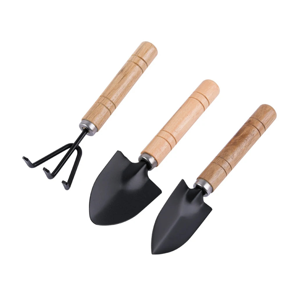 3Pcs Shovel Rake Spade Set Small Hand Planting Tools for Kids