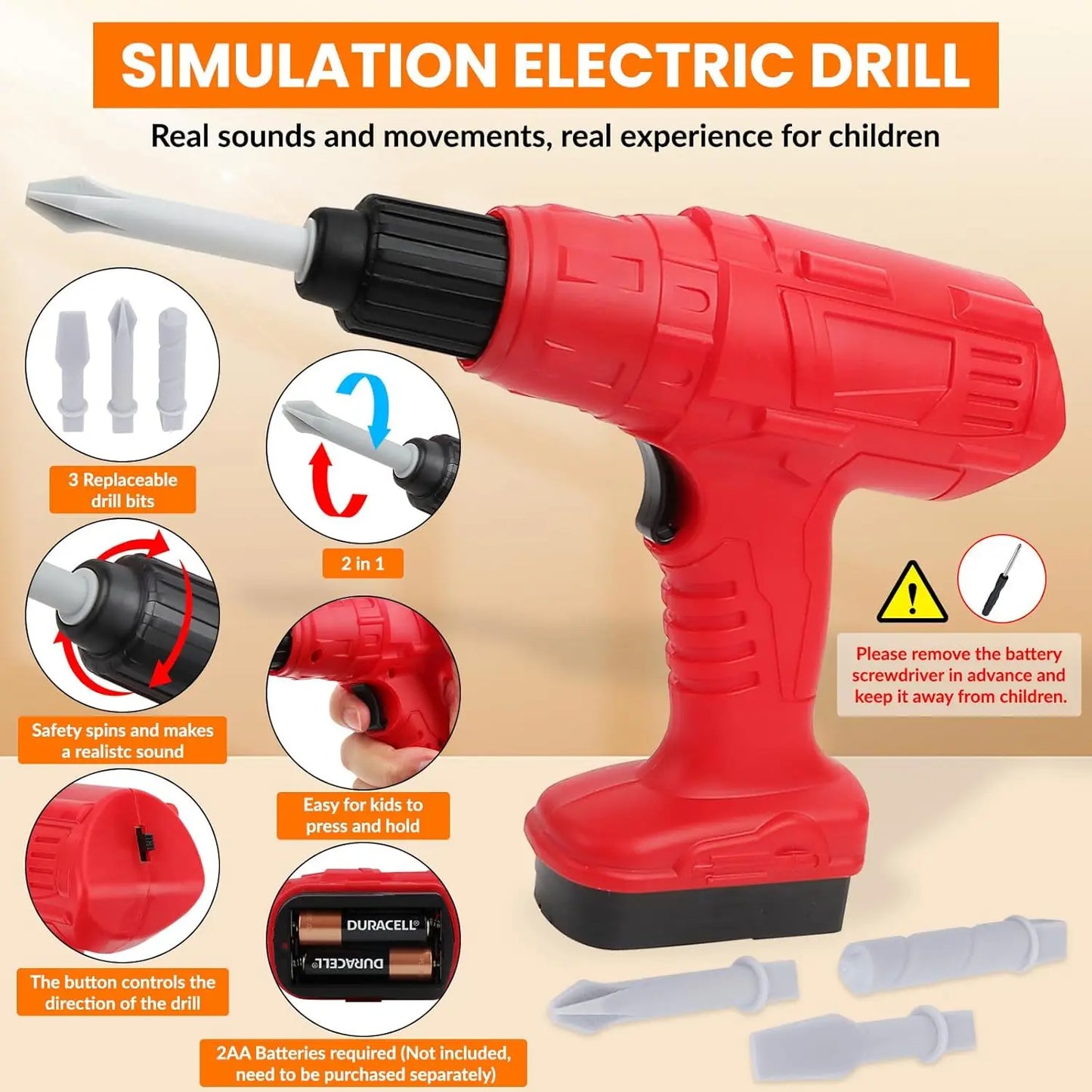 Tool Set Toy for Kids 39/42 PCS Pretend Play Construction Toy