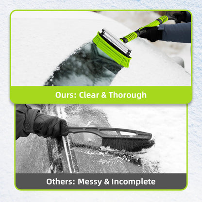 Ultimate Car Snow Cleaner, 43" 2-in-1 Ice Scraper & Brush with Extendable Handle