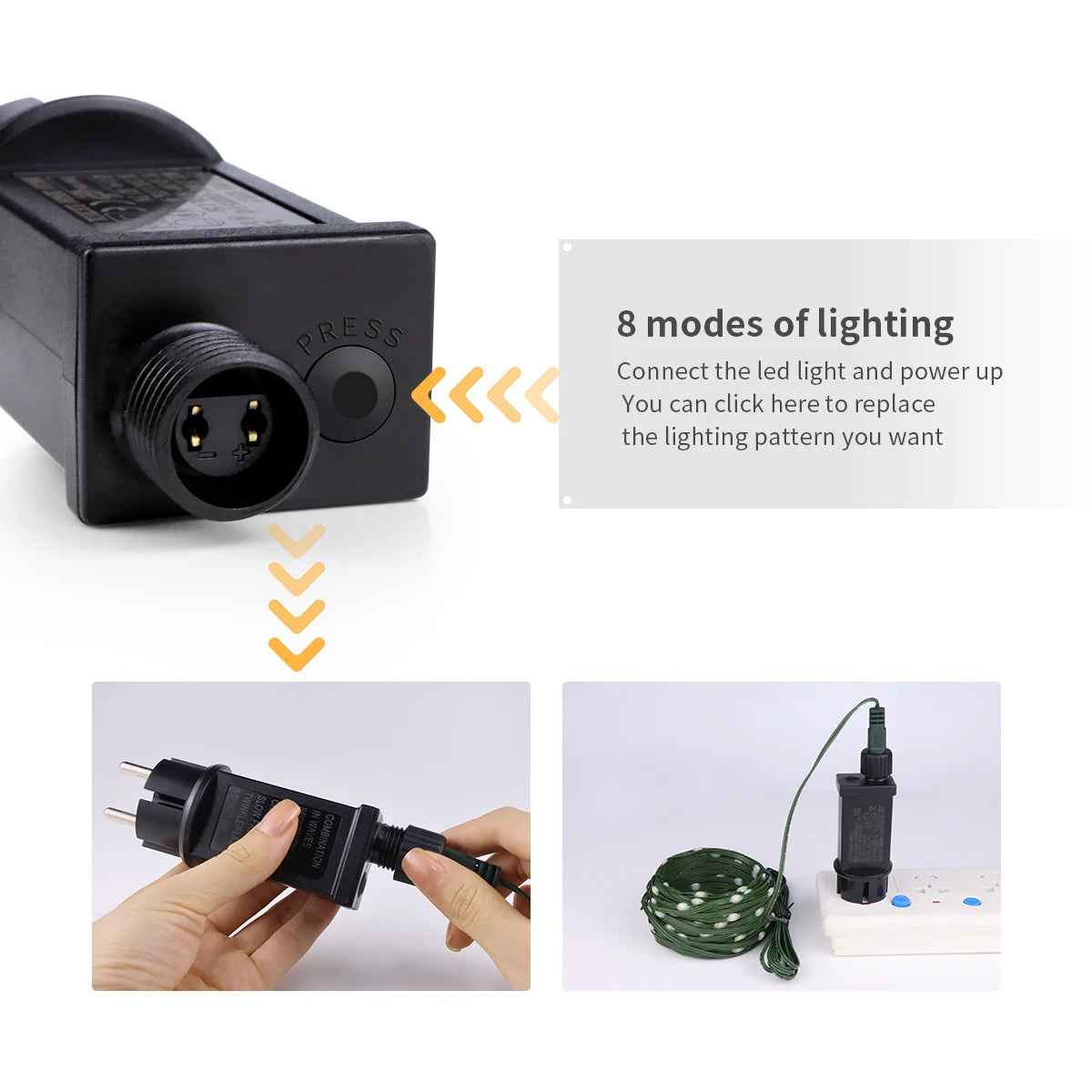 Decorative Light Green Wire Leather LED Christmas lights