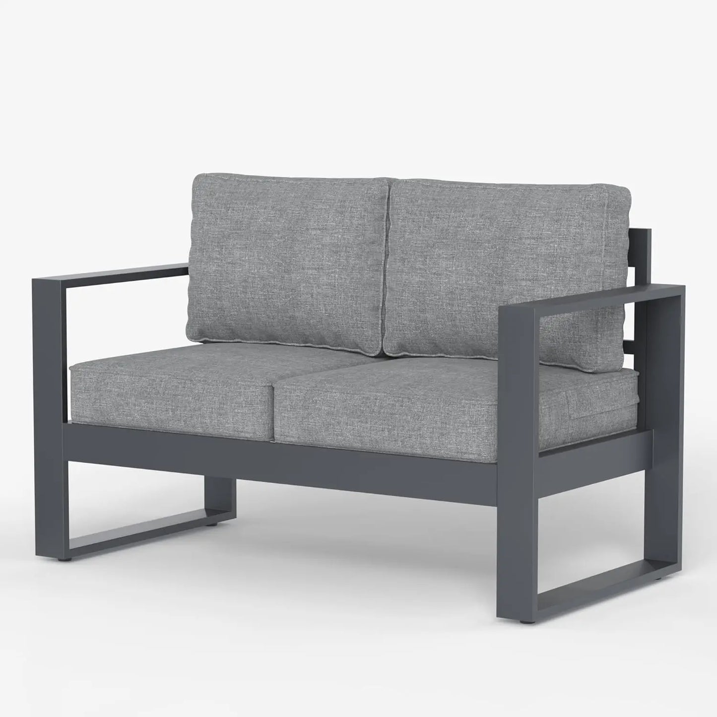 , Metal Modern Armchair Set of 2 with Washable Thick Cushions