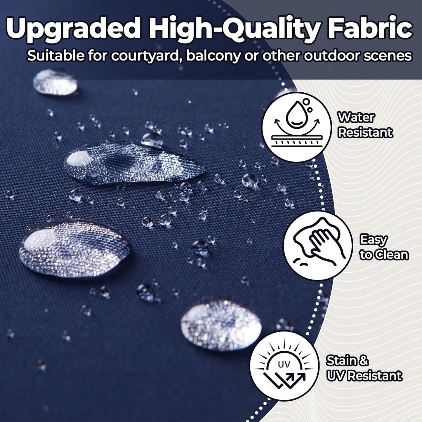 Outdoor Cushions for Patio Furniture Set of 4, 18.5 x 16 x 3