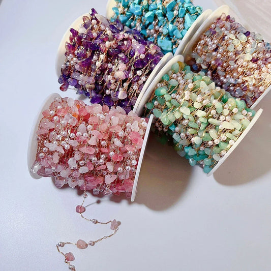 1Meter Crystal Irregular Stone Chains