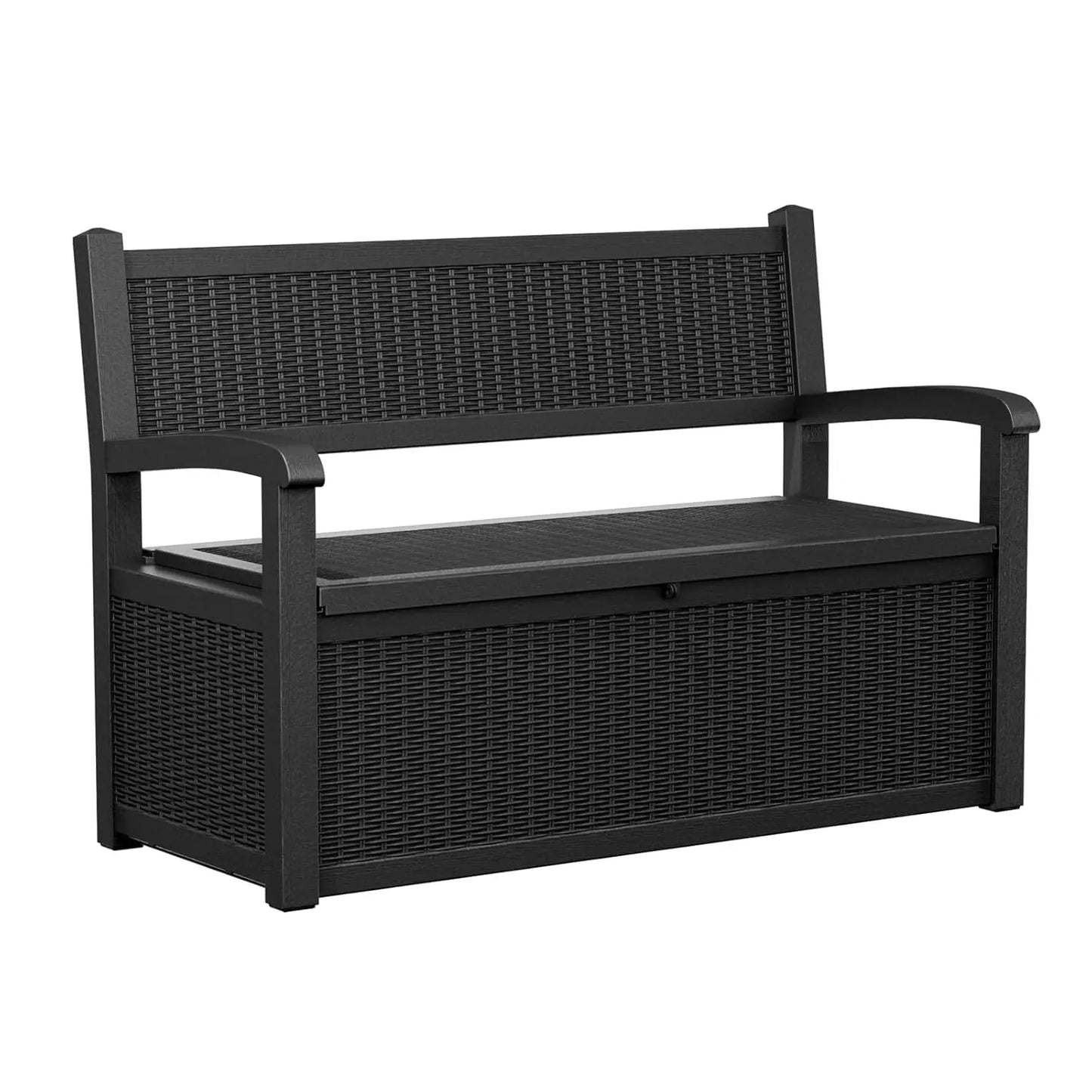 80 Gallon Outdoor Storage Bench Deck Box Waterproof Lockable