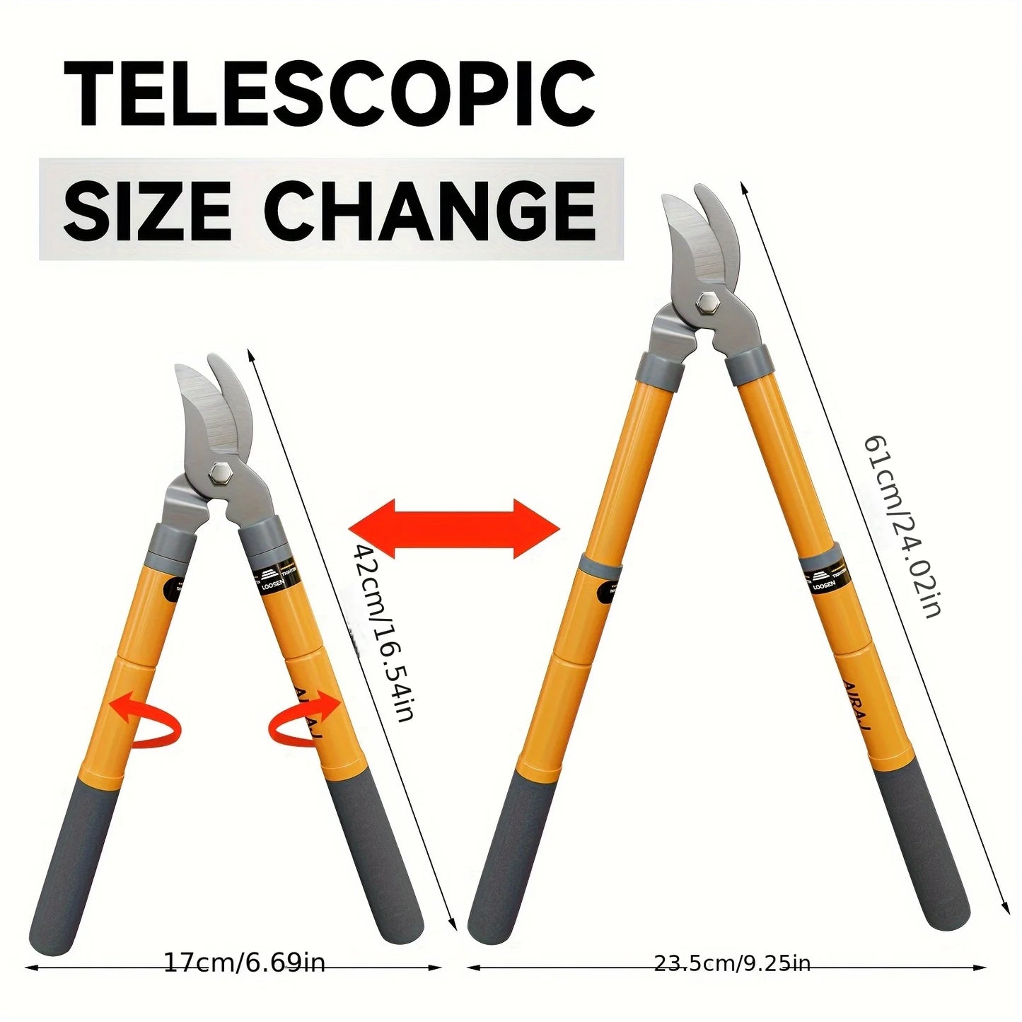 Lopper , Hedge Shears, Pruning Shears with Telescopic Handles