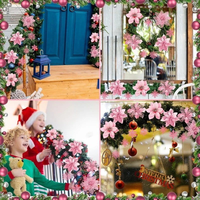 Pink Christmas Decorations Set