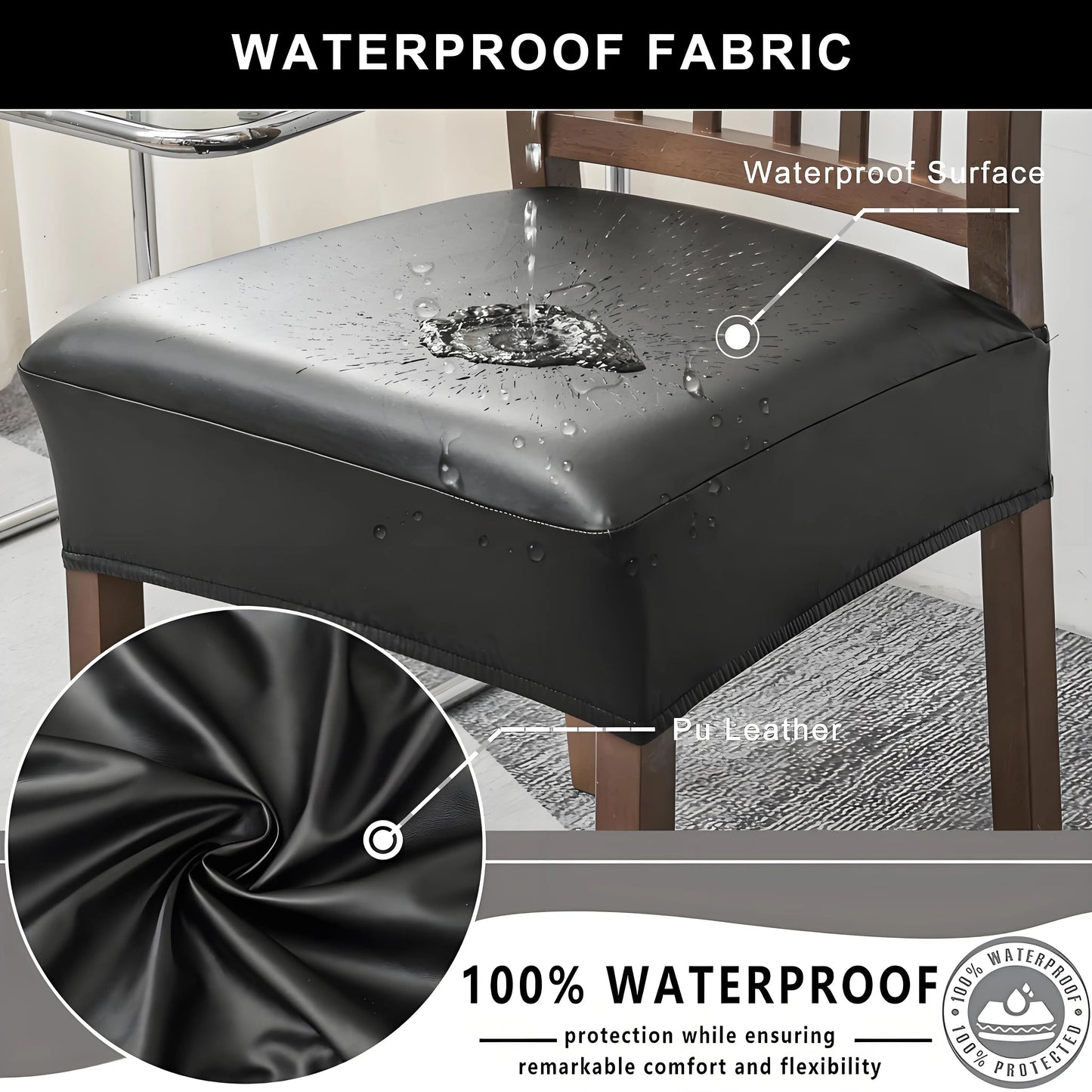 4-Pack Waterproof Chair Protectors -