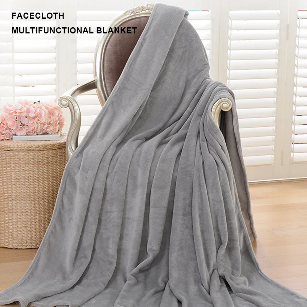 1-10PCS Flannel Fleece Blanket Winter Cozy Soft Blankets