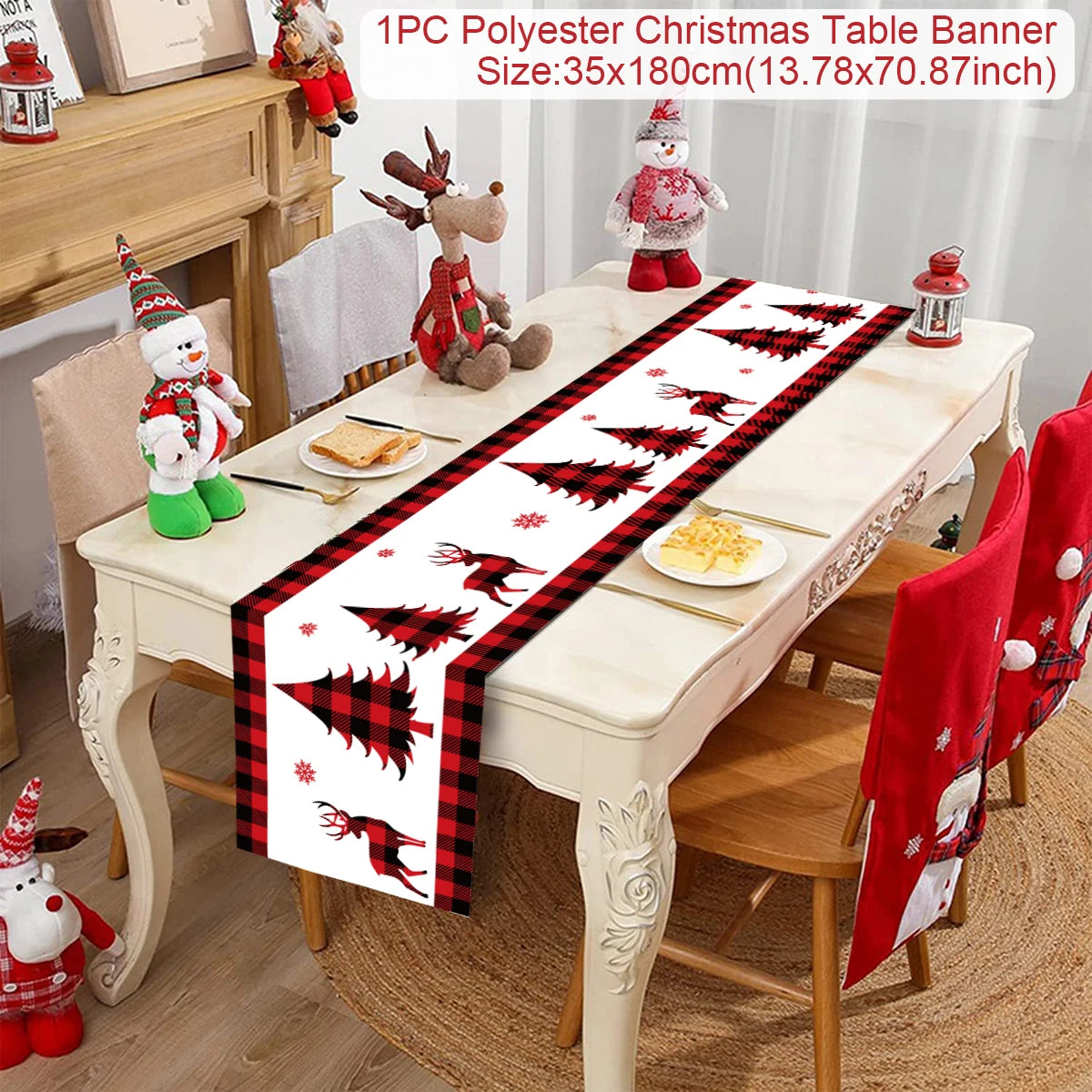 Christmas Table Runner Merry Christmas Decoration