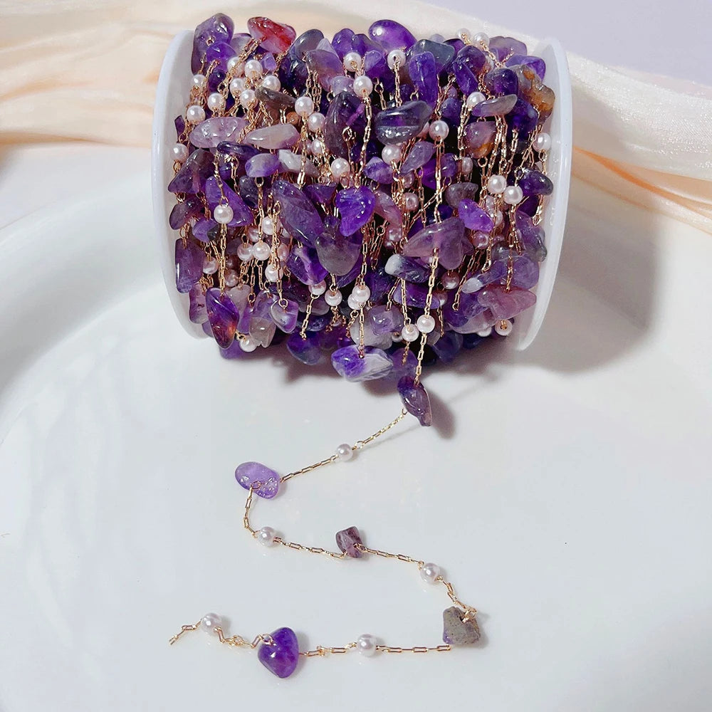 1Meter Crystal Irregular Stone Chains