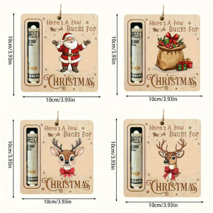 4pcs Christmas Gift Money Holder Ornament