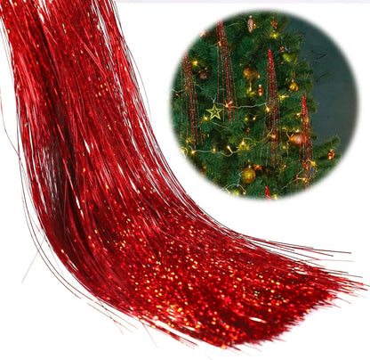 3000 Strands Icicles Iridescent Tinsel Foil Fringe Garland