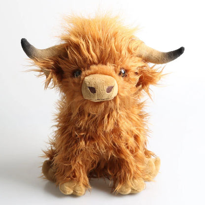 Simulation Highland Cows and Sheep Animal Plush Doll