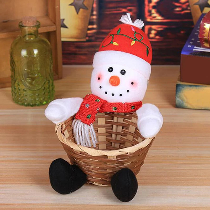 Merry Christmas Decorate Christmas Candy Storage Basket